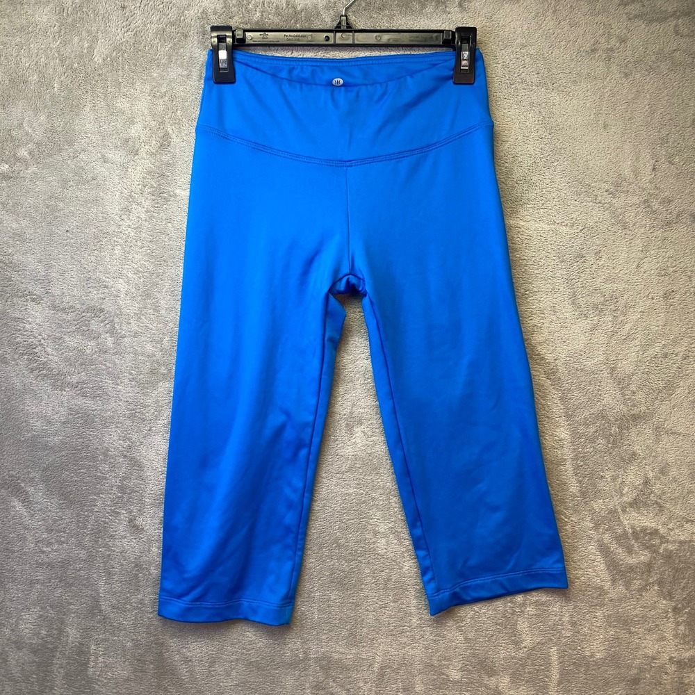 Max-Core Capri Leggings Womens Small Blue Activewear Athletic Yoga Pants GOOD‎